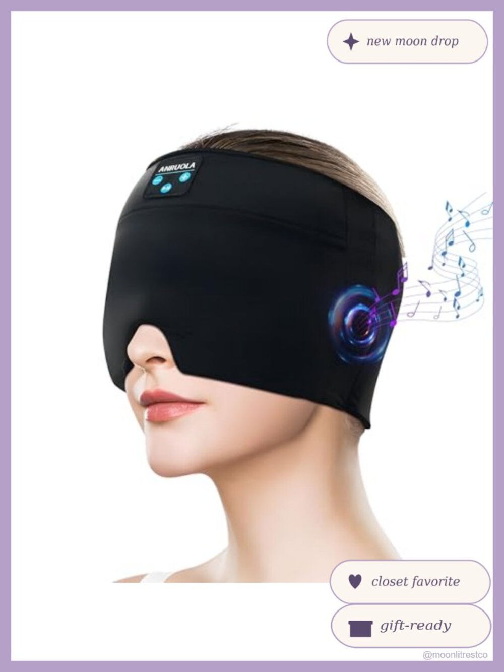 Migraine Relief Cap with Bluetooth Headphones Sleep Mask Ice Pack Cold Compress